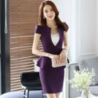 Set: Short-sleeve Top + Camisole + Skirt / Pants
