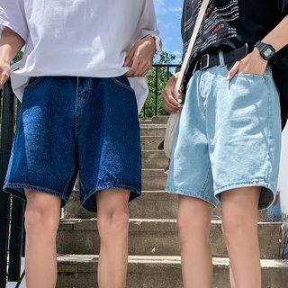 Couple Matching Knee-length Denim Shorts