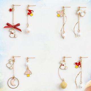 Non-matching Alloy Rabbit Dangle Earring (various Designs)
