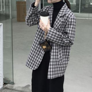 Check Blazer As Shown In Figure - One Size