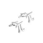 Fashion Personalized Mathematical Symbol Cufflinks Silver - One Size