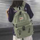Oxford Cloth Double Zippers Accent Backpack