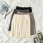 Pleated Plain Knit Skirt