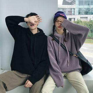 Rib-knit Hoodie