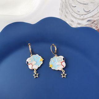 Cartoon Astronaut Drop Earring 1 Pair - Astronaut - Silver - One Size