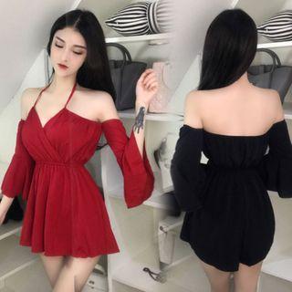 Cold Shoulder Wide Leg Playsuit