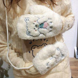 Embroidered Chenille Mittens (various Designs)