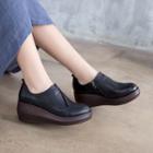Genuine-leather Wedge Casual Shoes