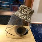 Protective Leopard Hat With Face Shield Leopard - One Size