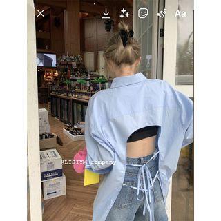 Backless Shirt Blue - One Size