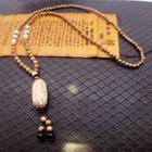 Wooden Beaded Pendant Necklace