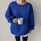 Fleece-lined Boxy Pullover
