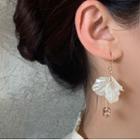 Faux Pearl Drop Earring 1 Pair - Hook Earring - Petal - Pearl White - One Size