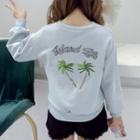 Coconut Tree Embroidered Pullover