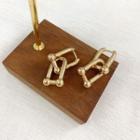 Alloy Dangle Earring 1 Pair - Glossy Gold - One Size