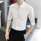 Elbow-sleeve Rhinestone Shirt