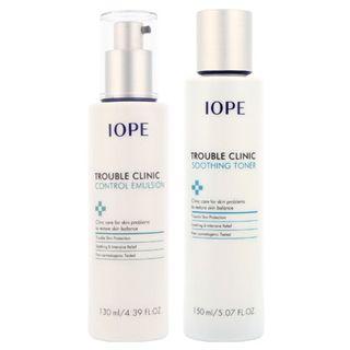 Iope - Trouble Clinic Set: Soothing Toner 150ml + Control Emulsion 130ml