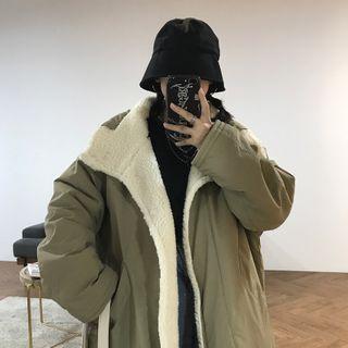 Reversible Fleece Button-up Coat