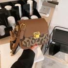 Leopard Print Flap Crossbody Bag / Bag Charm / Set
