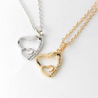 Sister Cutout Heart Necklace