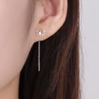 Moonstone Sterling Silver Chain Dangle Earring