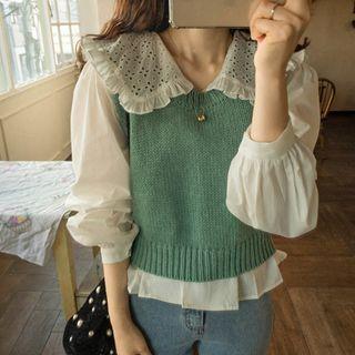 U-neck Woolen Knit Vest