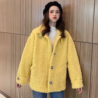 Buckled Collar Fleece Jacket
