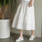 Eyelet Lace Tiered Skirt
