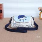 Flower Applique Barrel Bag Light Gray - One Size