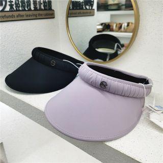 Plain Shirred Visor Hat