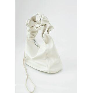 Drawstring Zipped Hobo Bag Ivory - One Size