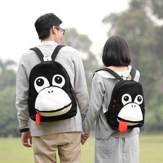 Monkey-accent Canvas Backpack