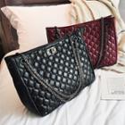 Quilted Studded Carryall Bag