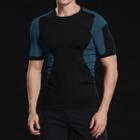 Color Block Short-sleeve Sports Top