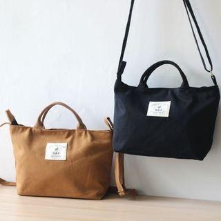 Applique Canvas Tote Bag