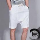 Drawstring Drop-crotch Shorts