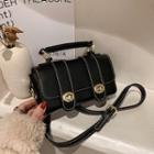 Contrast Stitched Buckled Crossbody Bag