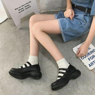 Platform Strappy Mary Jane Pumps