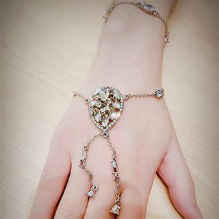 Rhinestone Ring Bracelet