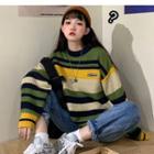 Striped Color-block Sweater
