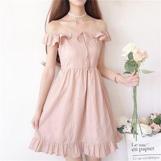 Plain Ruffle Dress