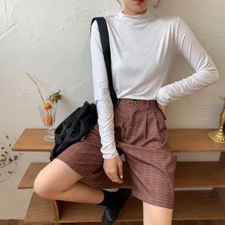 Glitter Mock-neck T-shirt