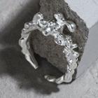 Irregular Sterling Silver Open Ring Silver - 12