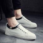 Smile Print Lace-up Canvas Sneakers