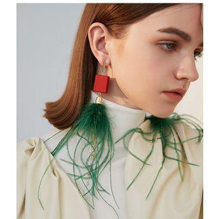 Faux Pearl Fringe Dangle Earring