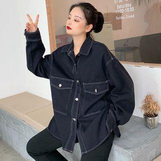 Oversize Double-pocketed Denim Jacket