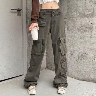 Low-rise Cargo Straight-leg Pants