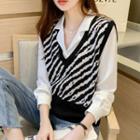 Zebra Pint Sweater Vest
