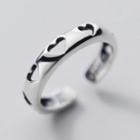 925 Sterling Silver Cutout Heart Open Ring Silver - One Size
