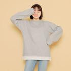 Contrast-trim Loose-fit Pullover